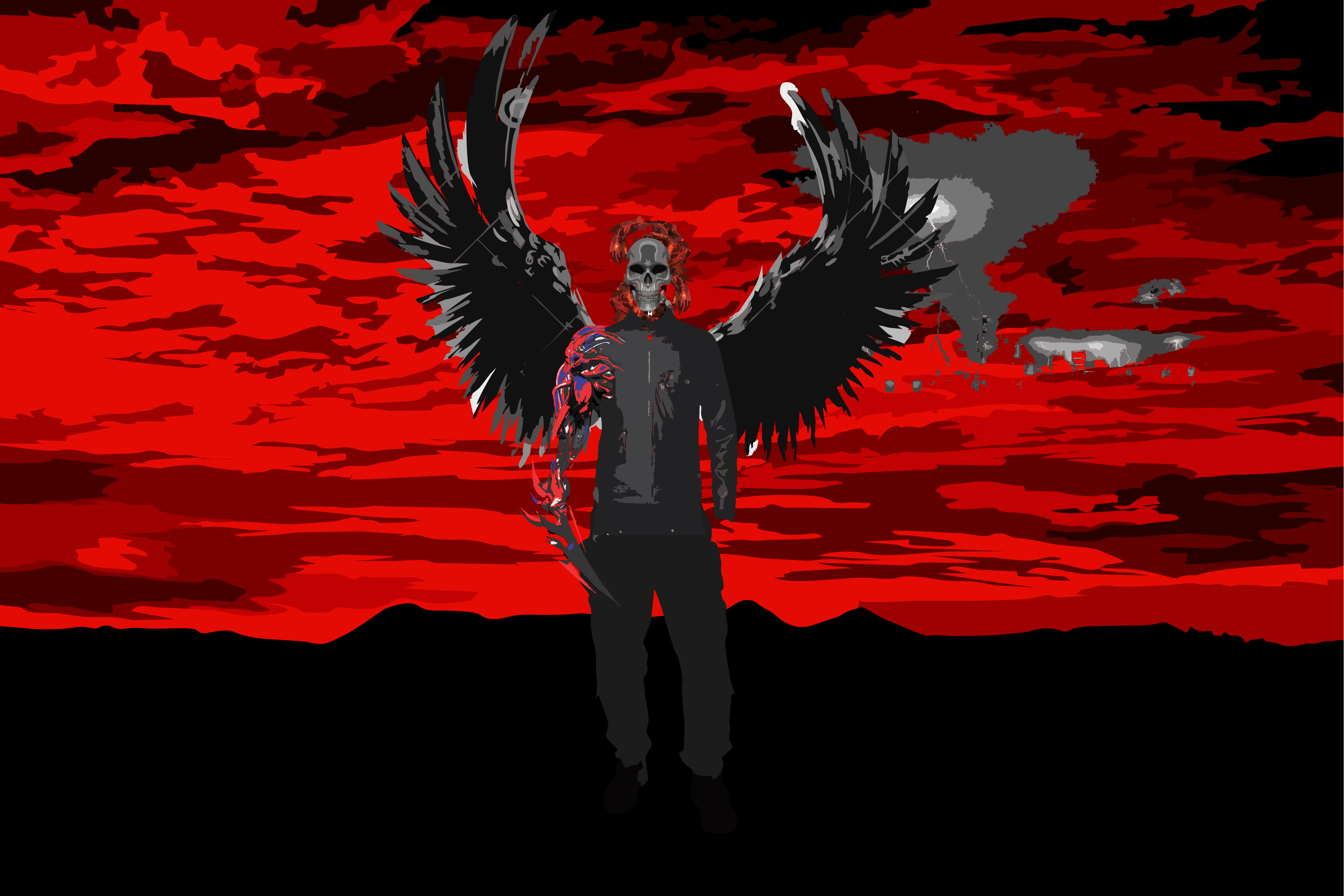 death, Angel, Hell Wallpaper