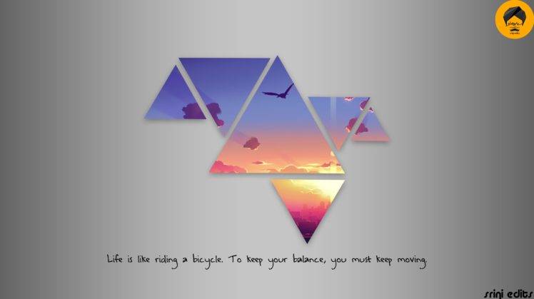 life, Sky, Motivational, Typography, Minimalism, Digital art, Simple background, Triangle HD Wallpaper Desktop Background