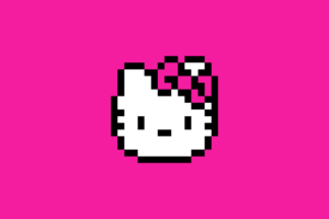 pixel art, Pixels, Hello Kitty
