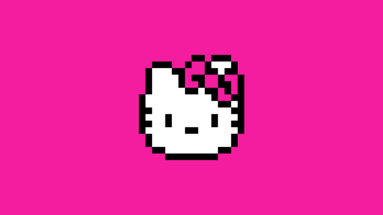 pixel art, Pixels, Hello Kitty HD Wallpaper Desktop Background