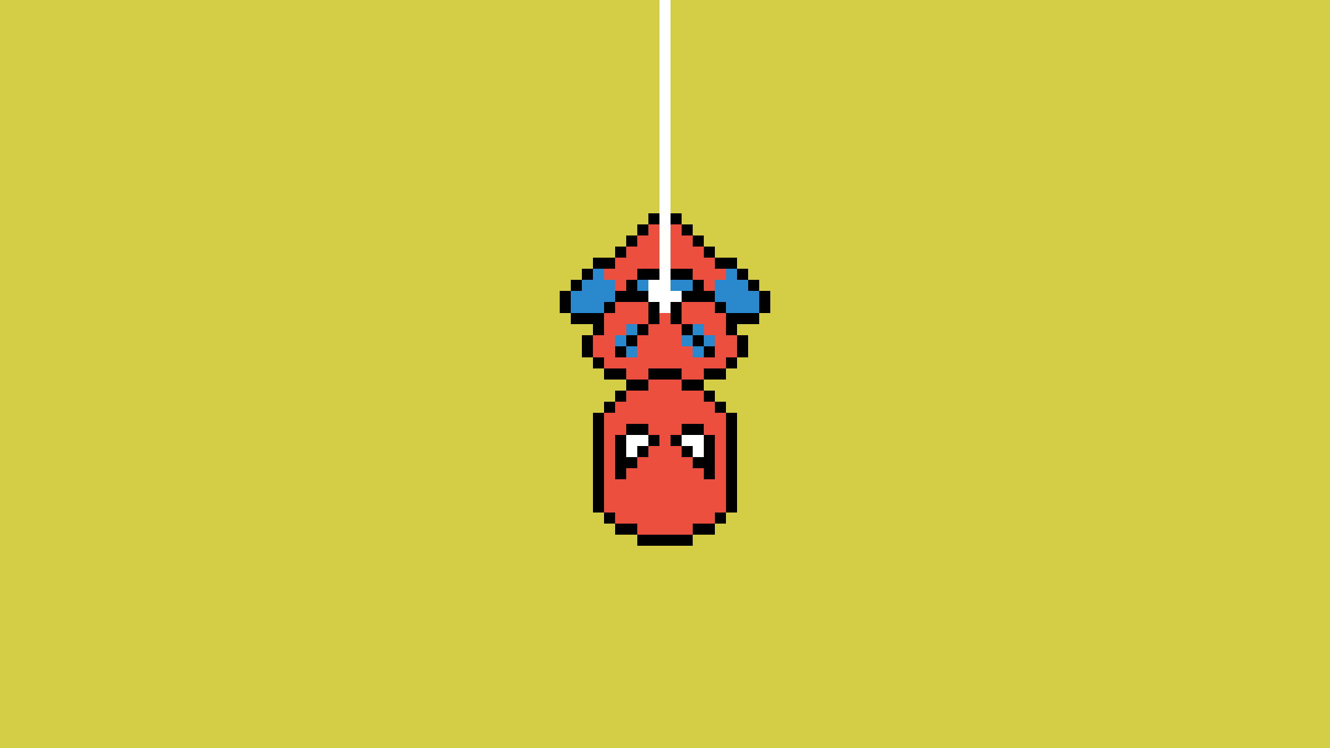 pixel art, Pixels, Spider Man, Simple Wallpaper