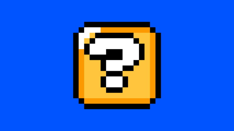 pixel art, Pixels, Questions, Boxes, Super Mario, Simple HD Wallpaper Desktop Background