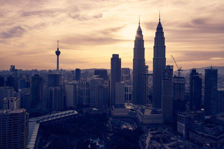 city, Cityscape, Skyscraper, Malaysia, Kuala Lumpur, Petronas Towers HD Wallpaper Desktop Background