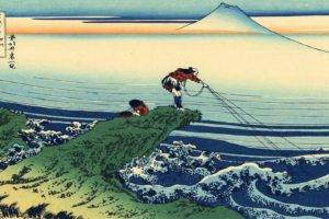 Hokusai, Landscape, Japan, Wood block