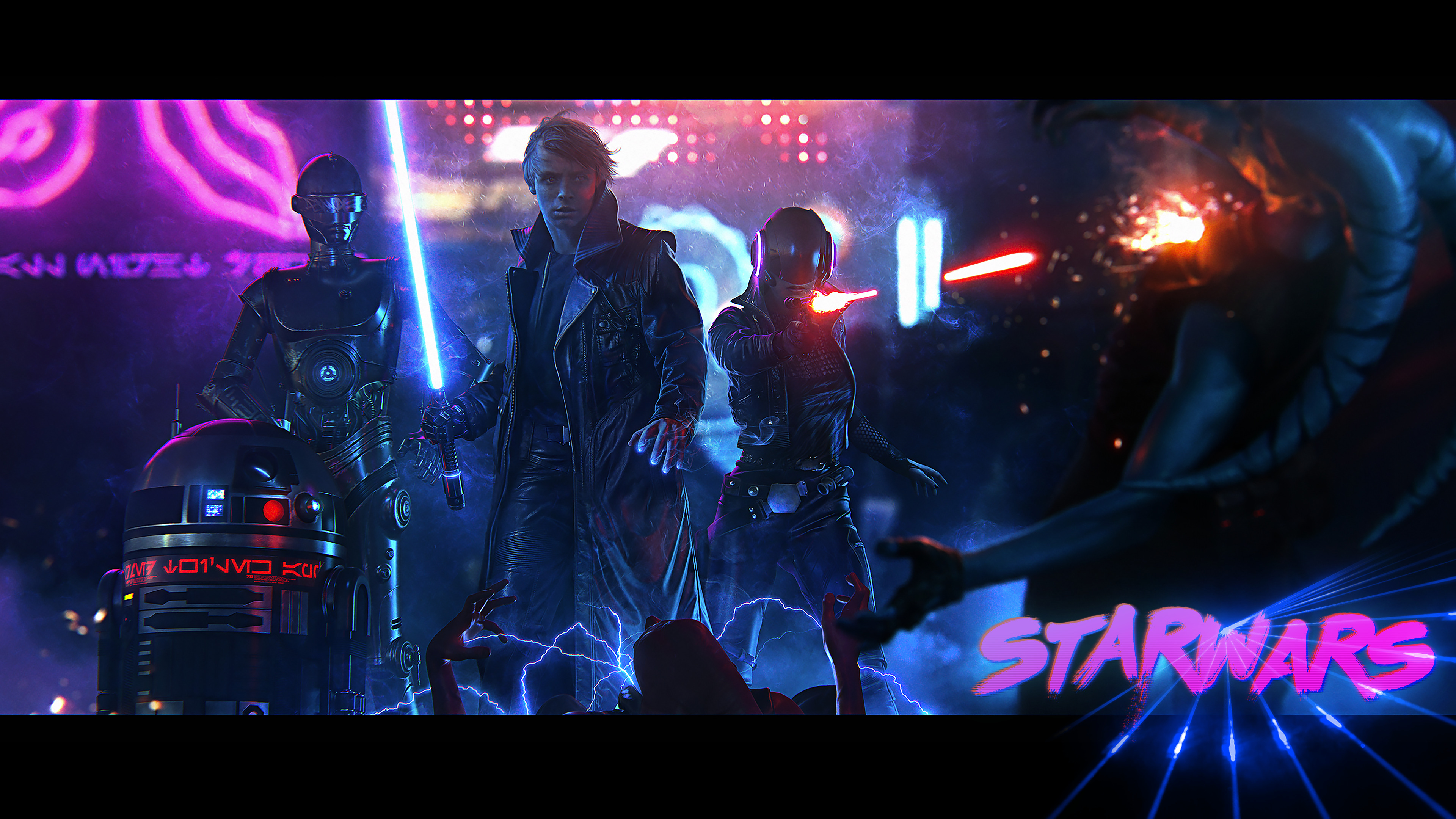 Star Wars, Cyberpunk Wallpaper