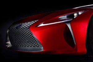 Lexus, Vehicle front, Car, Vehicle, Red cars, Lexus LF LC Concept