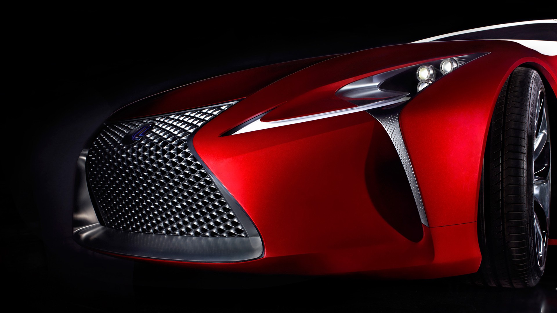 Lexus, Vehicle front, Car, Vehicle, Red cars, Lexus LF LC Concept Wallpaper