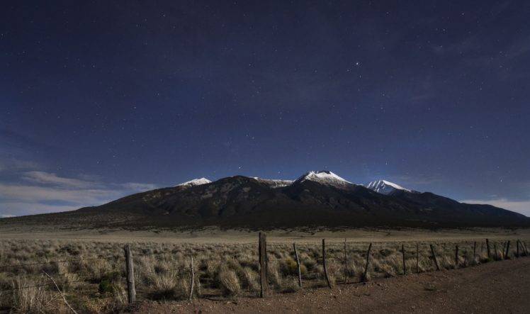 mountains, Desert, Night HD Wallpaper Desktop Background