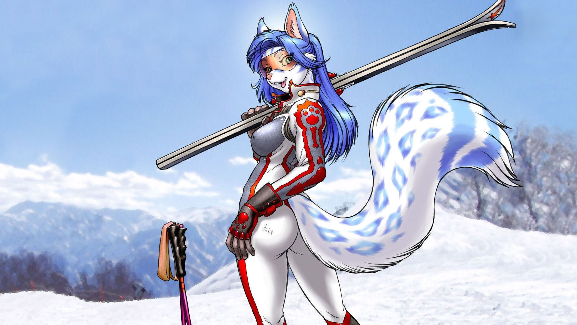 Anthro, Furry, Bodysuit, Snow Wallpapers HD / Desktop and Mobile
