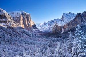 snow, Sky, Yosemite National Park, Mountains, Landscape