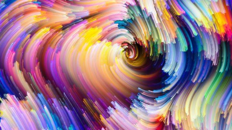 abstract, Colorful, Digital art, Swirls, CGI, Spiral HD Wallpaper Desktop Background