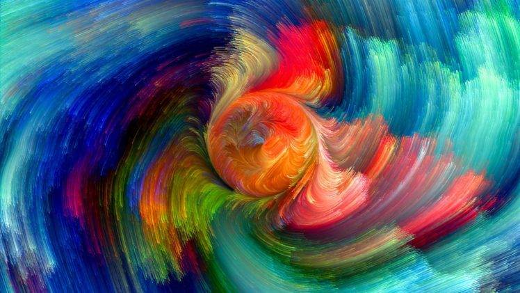 abstract, Colorful, Digital art, Swirls, CGI, Circle HD Wallpaper Desktop Background