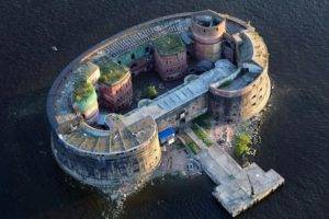 architecture, Island, Forts, Fortress, Sea, Wall, Aerial view, St. Petersburg, Russia, Abandoned, Ancient
