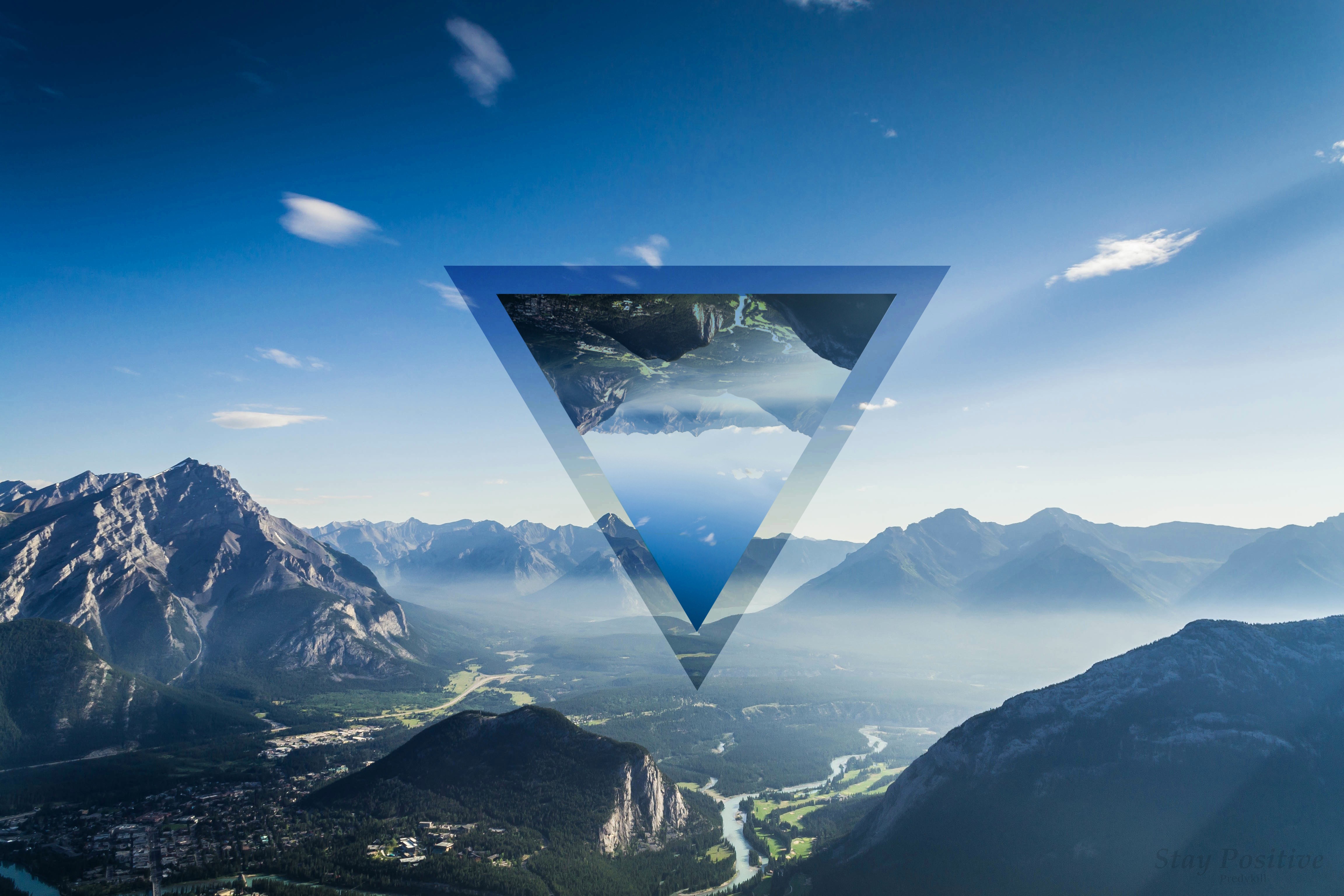 triangle, Mountains Wallpaper