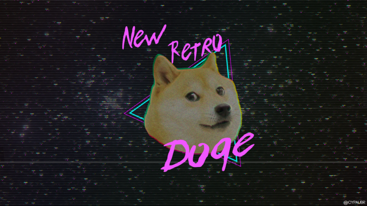 doge, Retro style, New Retro Wave, Animals, Dog, Shiba Inu, VHS HD Wallpaper Desktop Background