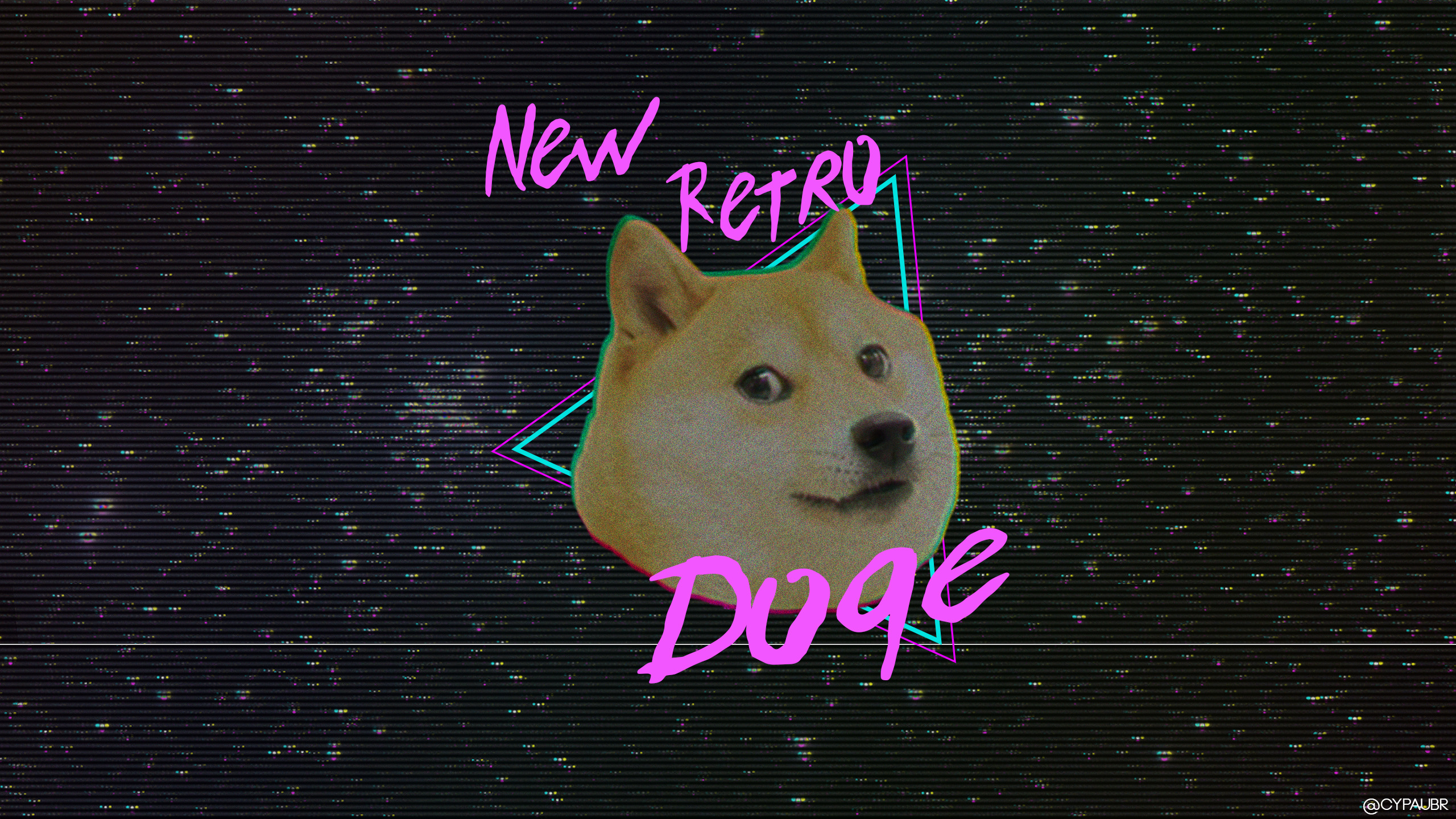 doge, Retro style, New Retro Wave, Animals, Dog, Shiba Inu, VHS Wallpaper