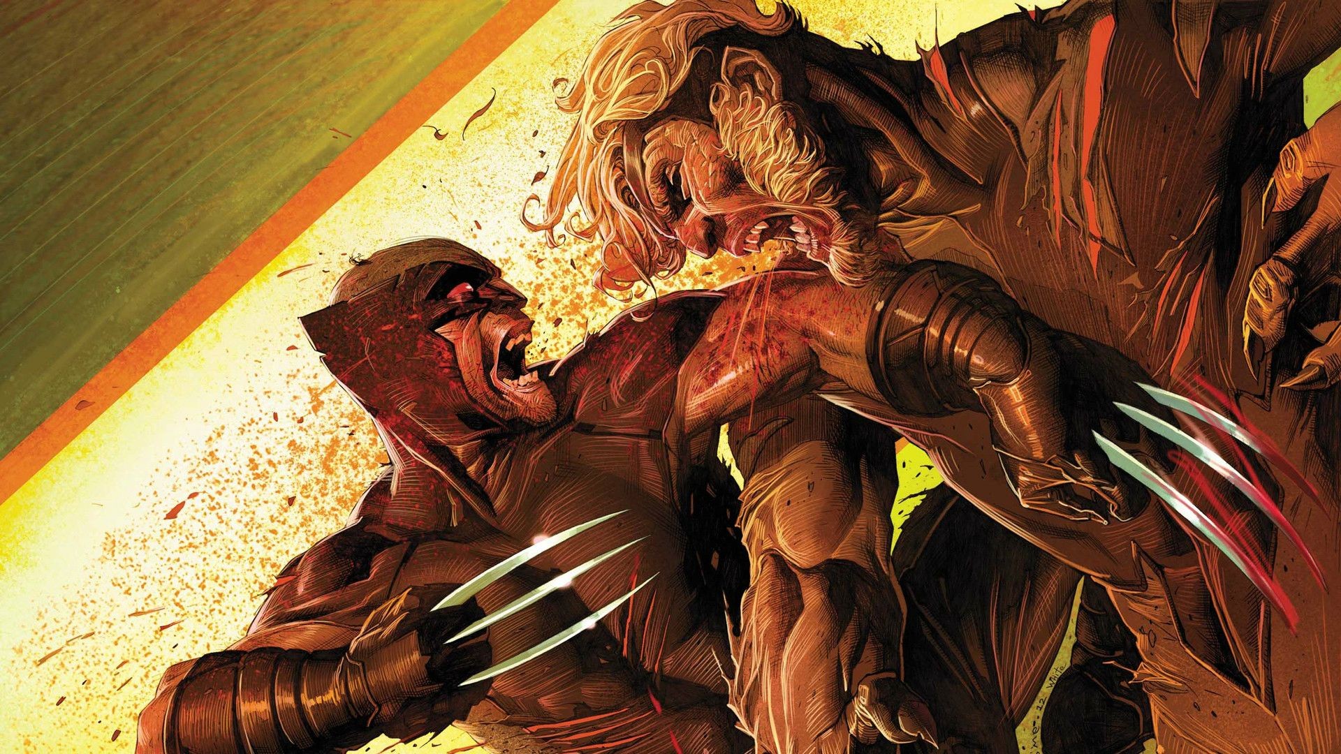 Wolverine, Sabertooth, X Men Wallpaper