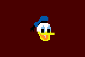 Donald Duck, Pixel art, Pixels