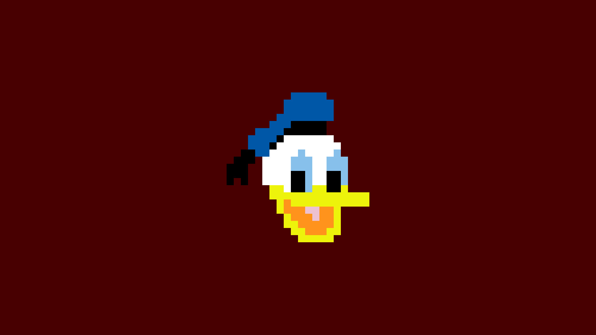 Donald Duck, Pixel art, Pixels Wallpaper