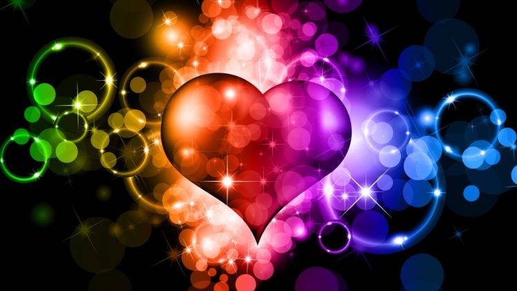 Colourful Hearts Hd Mobile Wallpaper