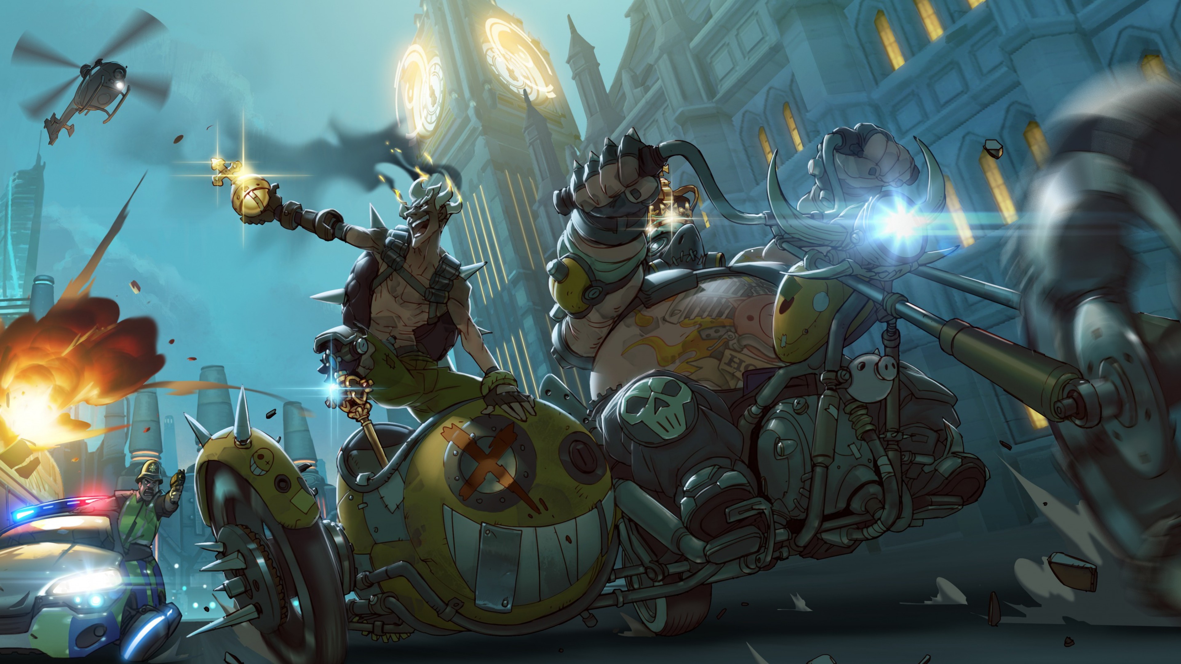 Roadhog (Overwatch), Overwatch, Junkrat (Overwatch) Wallpapers HD