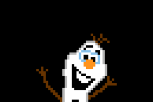 snowman, Olaf, Pixel art, Pixels, Frozen (movie)