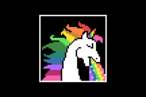 pixel art, Pixels, Unicorns, Vomit, Rainbows, Unicorn