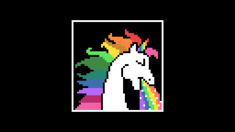pixel art, Pixels, Unicorns, Vomit, Rainbows, Unicorn HD Wallpaper Desktop Background