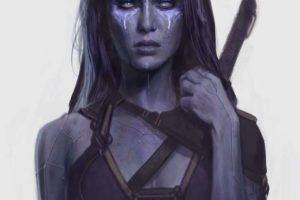 Gamora, Purple skin, Guardians of the Galaxy, Concept art