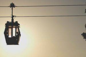 photography, Sunset, Reading, Cable car