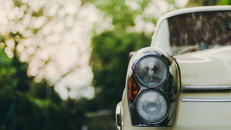 photography, Old car, Car, Headlights, Mercedes Benz HD Wallpaper Desktop Background