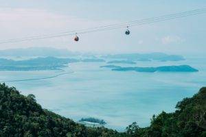 photography, Water, Mountains, Cable car