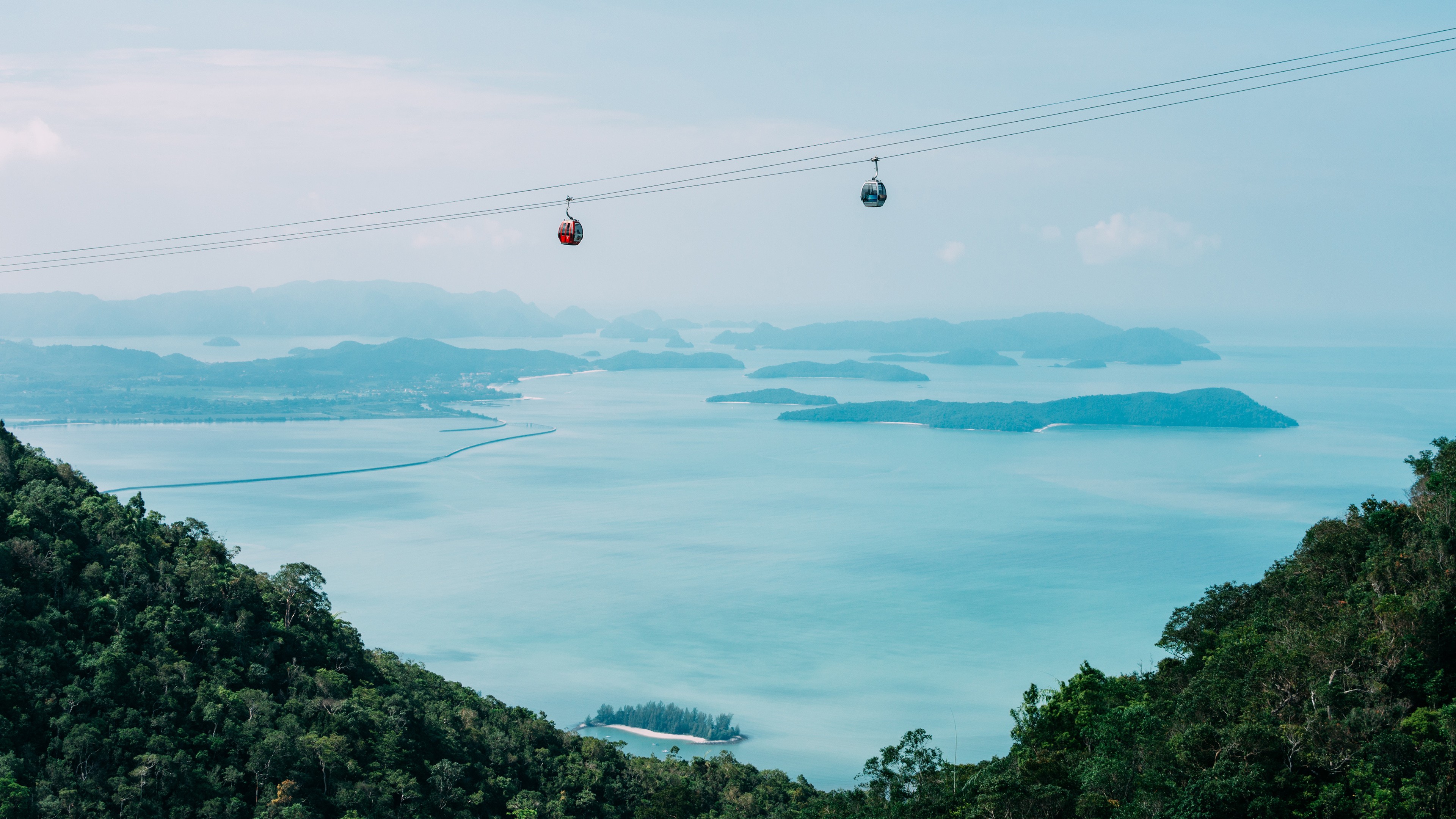 photography, Water, Mountains, Cable car Wallpaper