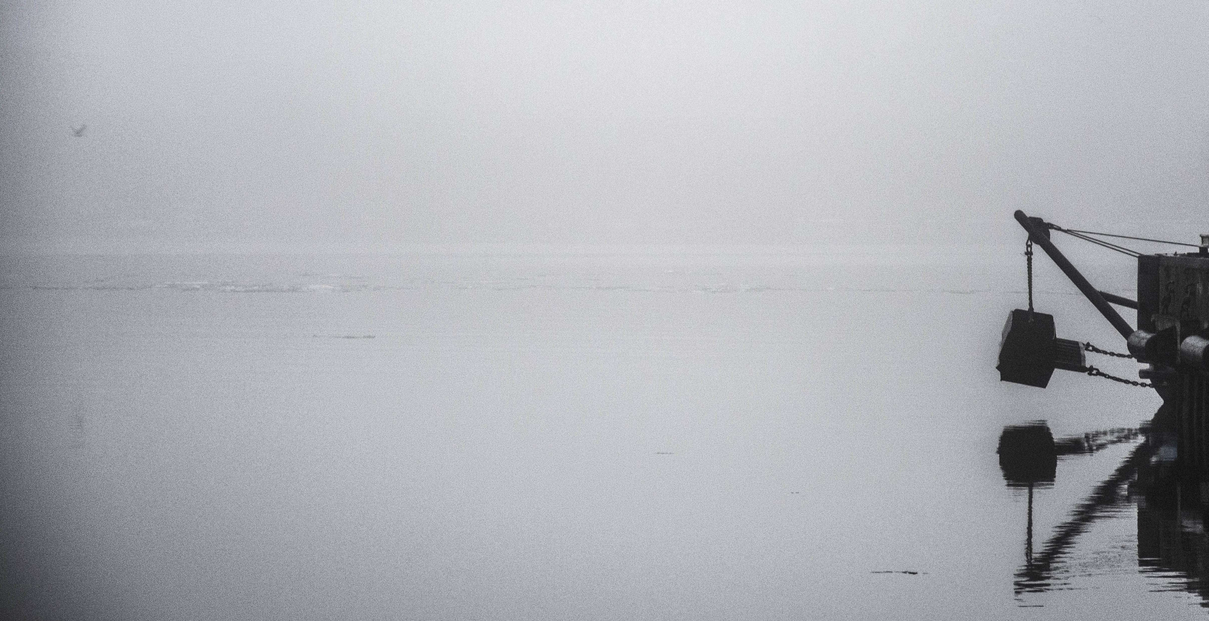 gloomy, Mist, Harbor, Photography Wallpaper