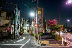 cityscape, Street light, Road, Japan