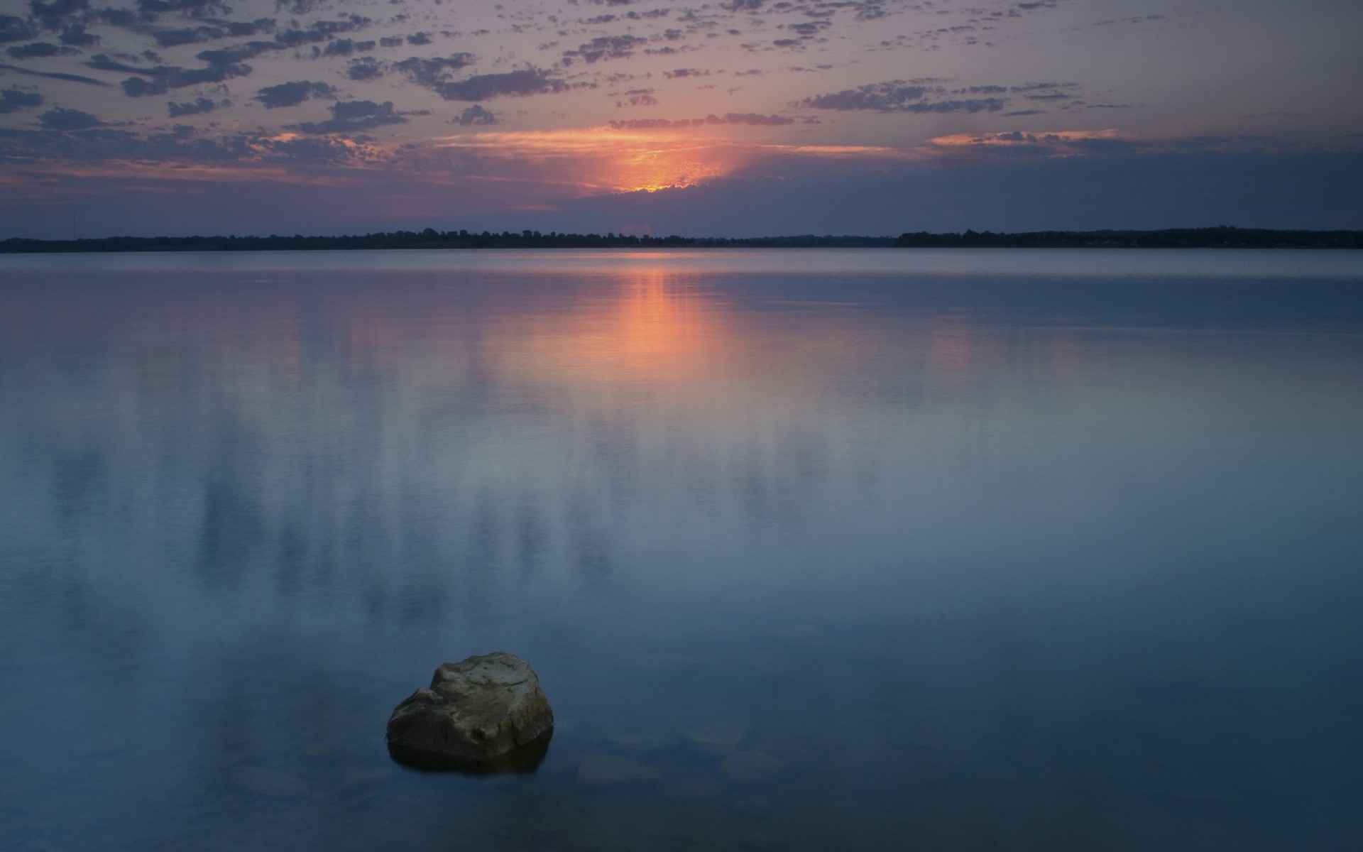 sunset, Reflection Wallpaper