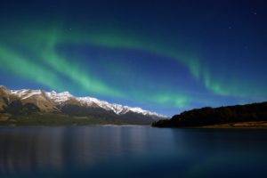 aurora  borealis, Landscape