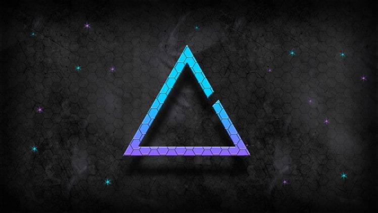 triangle, Hexagon, Stars, Shadow, Minimalism HD Wallpaper Desktop Background