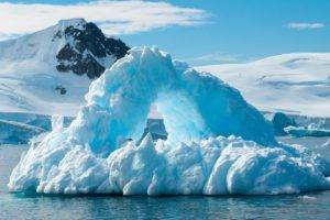 nature, Landscape, Winter, Snow, Ice, Mountains, Snowy peak, Glaciers, Iceberg, Sea, Clouds, Hills, Antarctica
