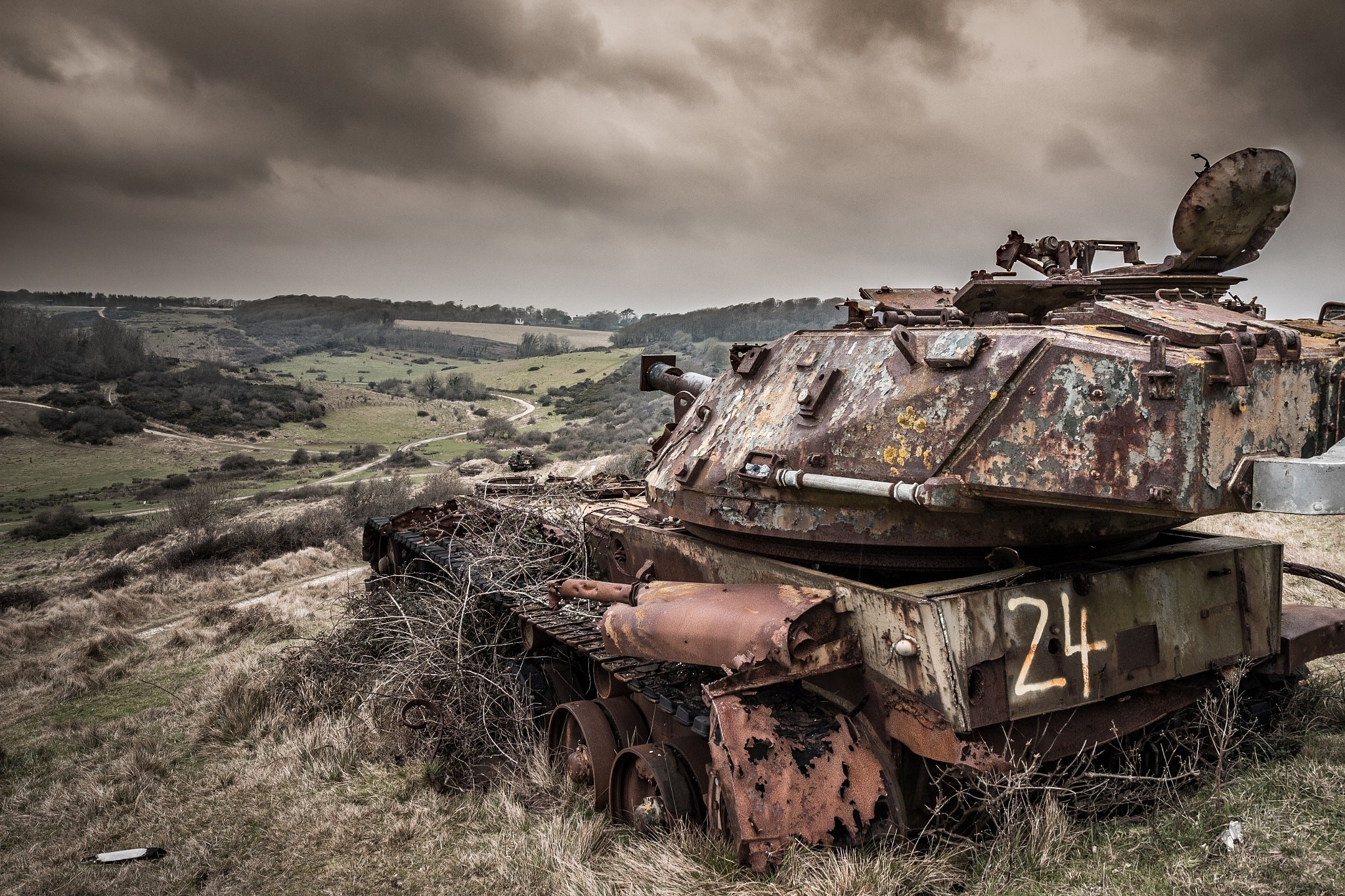 Sam King, Dorset, England, Tank, Wreck, Landscape, 500px Wallpaper