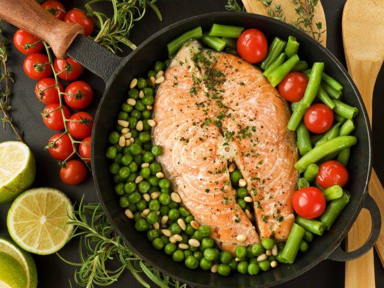 fish, Vegetables, Food, Cook HD Wallpaper Desktop Background