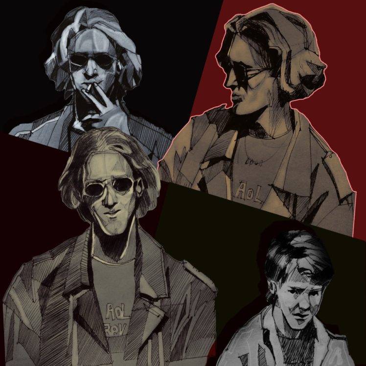 columbine, Men, Glasses, Collage, Sunglasses, Smoking, Cigarettes, Artwork HD Wallpaper Desktop Background
