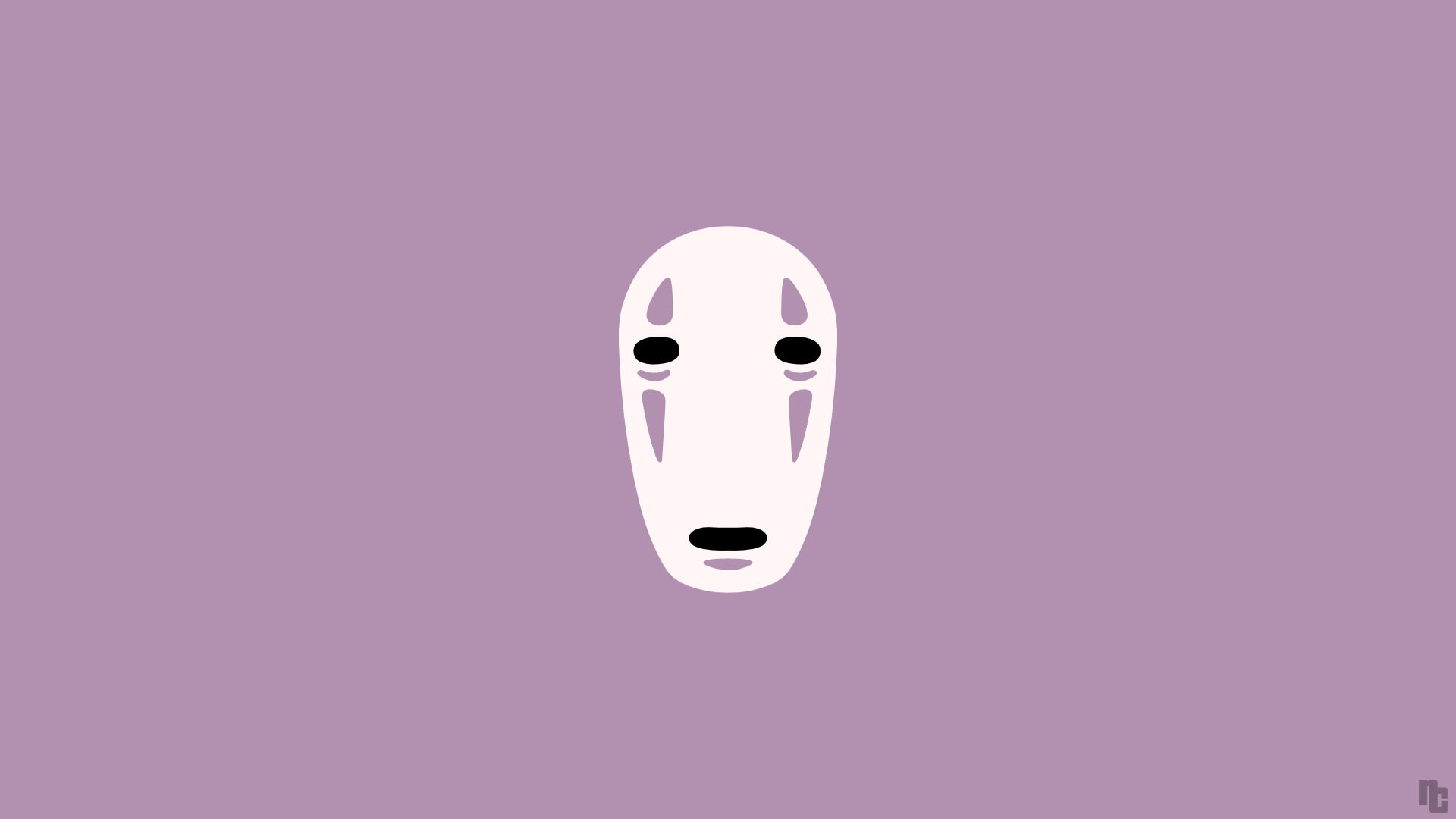 mask, Anime, Spirited Away, Purple background, Simple