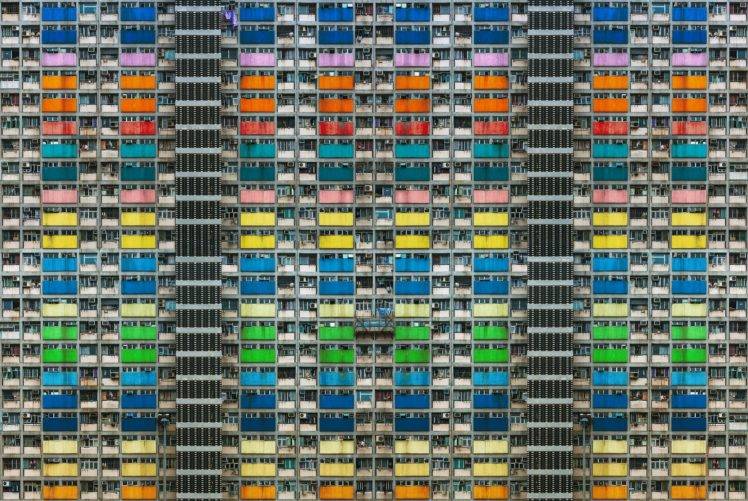 apartments, Cityscape, Hong Kong, Stacked, Colorful HD Wallpaper Desktop Background