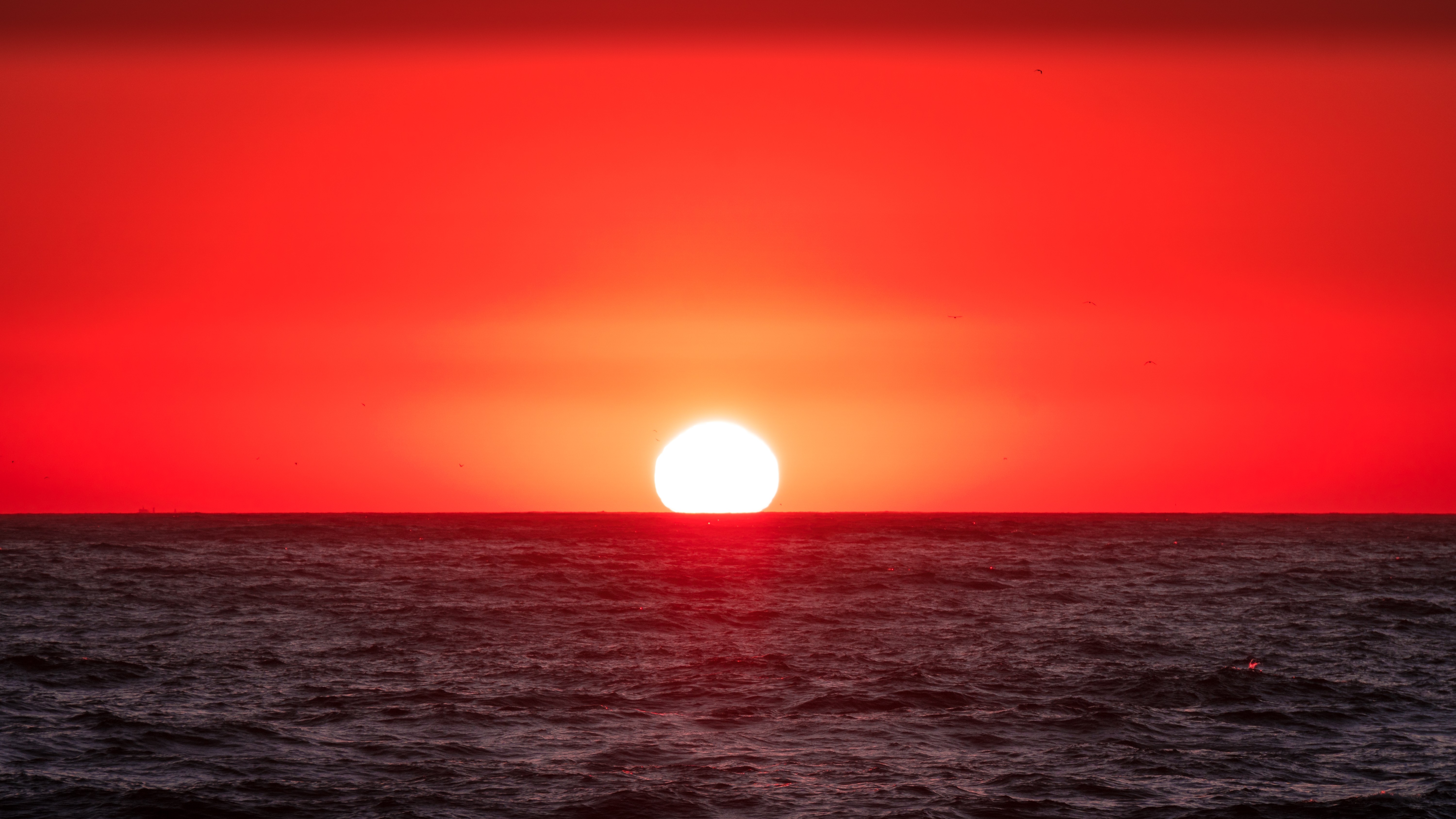 sunset, Sea Wallpaper