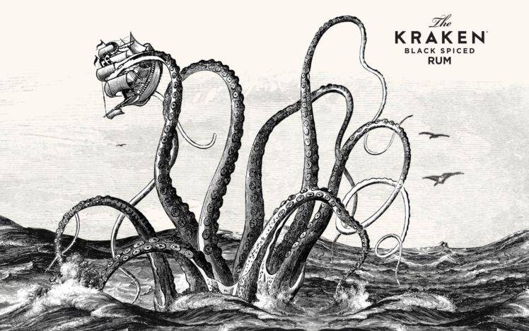 Kraken, Boat, Sea monsters, Sailing ship HD Wallpaper Desktop Background