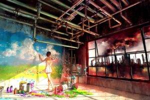 Yuumei, Contrast, Colorful, Painting