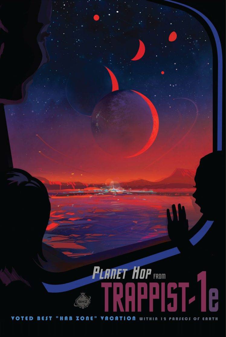 planet, Space, NASA, JPL (Jet Propulsion Laboratory), Poster, Trappist 1e HD Wallpaper Desktop Background