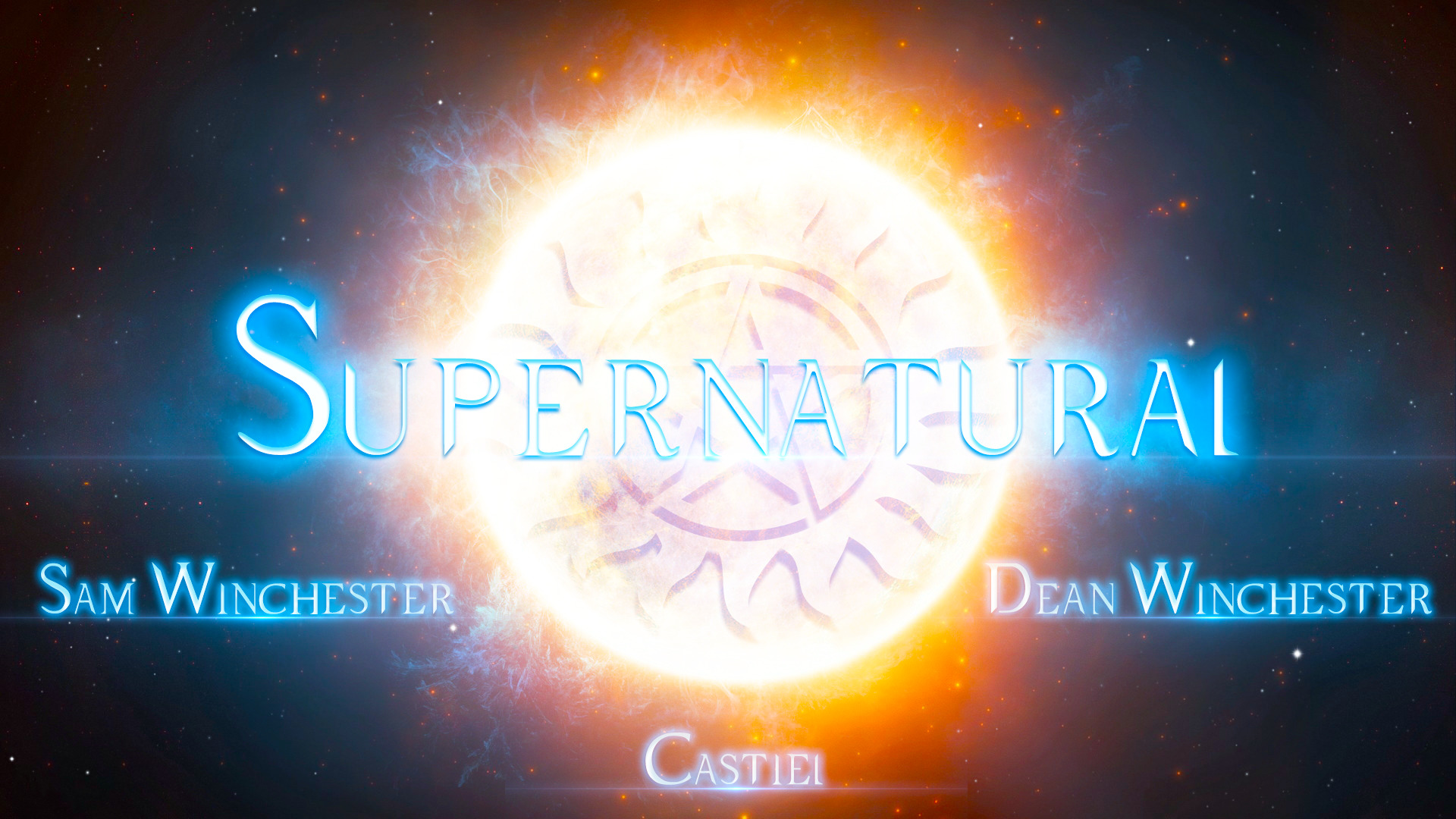 Dean Winchester, Castiel, Supernatural, Fan art, Sam Winchester Wallpaper