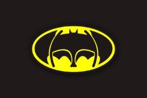 ass, Simple background, Logo, Black, Yellow, Batman